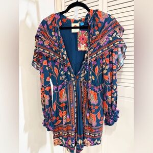FARM Rio Multicolor Patterned romper $268 nwt
